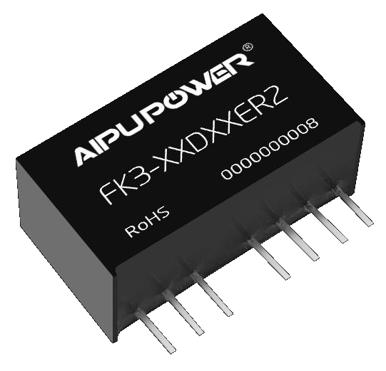 FK3-XXXXXER2 4.5-75Vdc Input 3W DC/DC Converter | Aipu Power - Side View