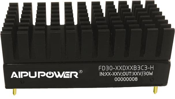 FD30-XXDXXB3C3(-XXX) 9-75Vdc Input 30W DC/DC Converter | Aipu Power - Back View