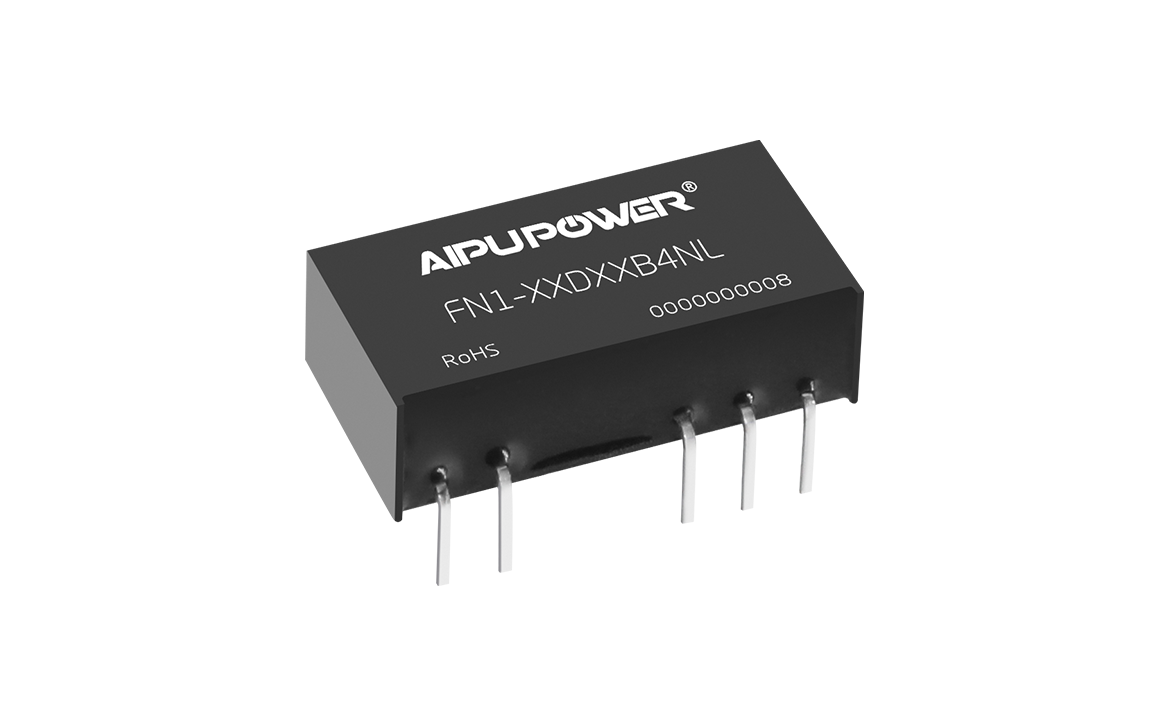 FN1-XXXXXB4NL 2.97-26.4Vdc Input 1W DC/DC Converter | Aipu Power - Side View