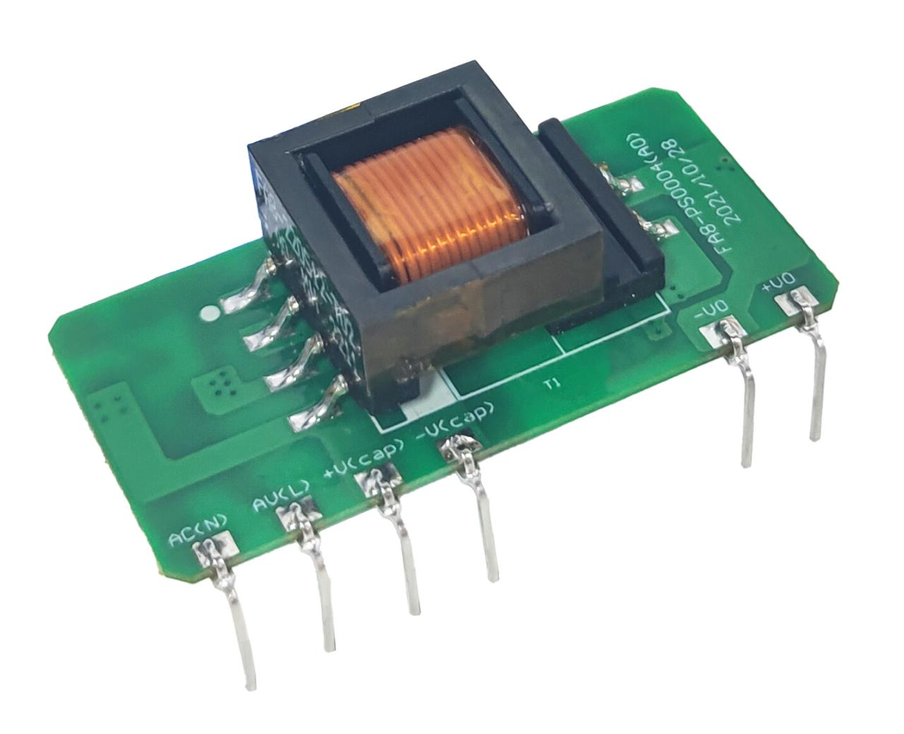 FA8-220SXXB9N3 85-305Vac/120-430Vdc Input to 5V Output 8W AC/DC Converter | Aipu Power - Back View